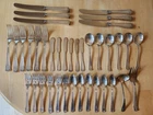 38 pieces Etruscan (Pat.1913) Sterling Silver - by Gorham Silver - some monogram