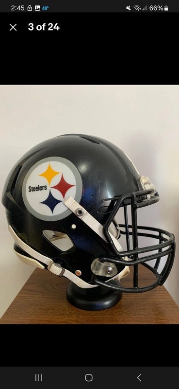 Pittsburgh Steelers 2015 season / game used full sized helmet with COA. #81
