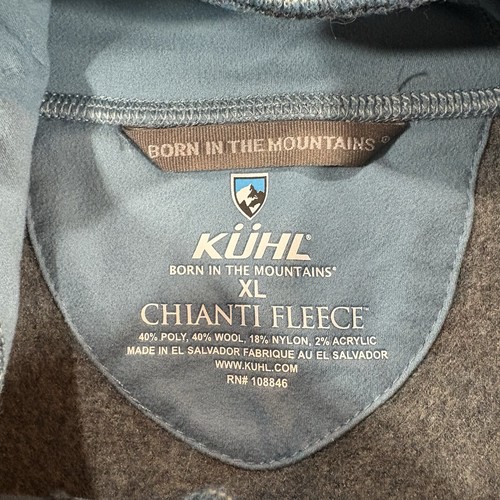 Kuhl Felpa con Cappuccio Donna XL Chianti Pile Pullover Maglione Lana Outdoor Blu - Foto 9 di 16