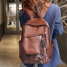 Large Capacity PU Leather Backpack