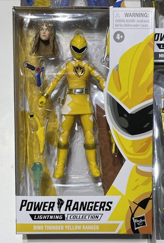 Set of 4 Power Rangers Lightning Collection Yellow Green Blue Black 6” Figures - Picture 4 of 8