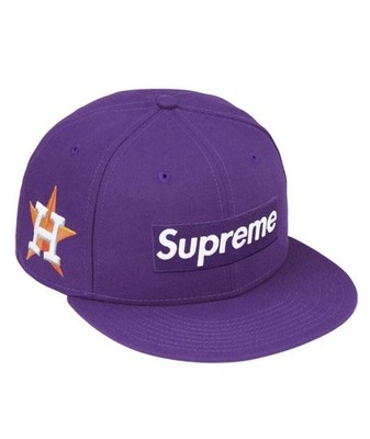激レアSupreme New Era Houston Astros キャップ Supreme MLB Houston Astros Box Logo New Era Hat Purple 7 5/8 In