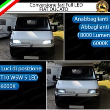 CONVERSIONE FARI A LED FIAT DUCATO 230 6000K LED CANBUS XENON 18000 LUMEN