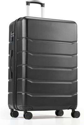 24'' Black Hardside Spinner Suitcase - TSA Lock, 24L Carry-On Luggage