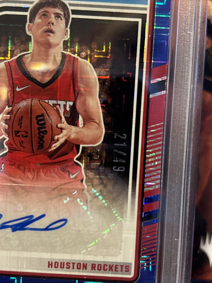 2024 Panini Donruss Reed Sheppard Rated Rookie Blue Choice Auto /49 PSA 9 - Image 2 of 3