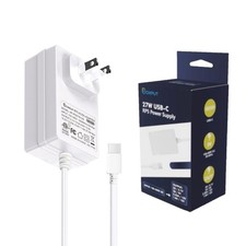 27W Power Supply PD Adapter For Raspberry Pi 5 5.1V 5A TypeC White US