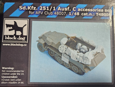 Sd.Kfz. 251/1 Ausf C resin kit set for AFV Club 48007 by Black Dog No. T48055