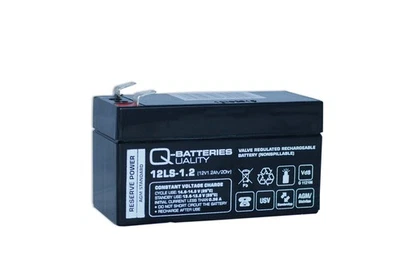 Q-BATTERIES Ersatzakku AGM Batterie 12V 1,2Ah für RWA, Alarm-, Brandmelder VdS-zertifiziert