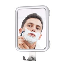 Ettori Shower Mirror Fogless for Shaving- with 4 6.3'' x 9.4 '', Silver