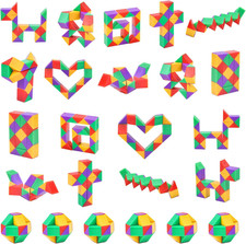 24Pz Mini Colore Cubo Di Serpente Giocattolo, Gadget Compleanno Bambini, 24 Bloc