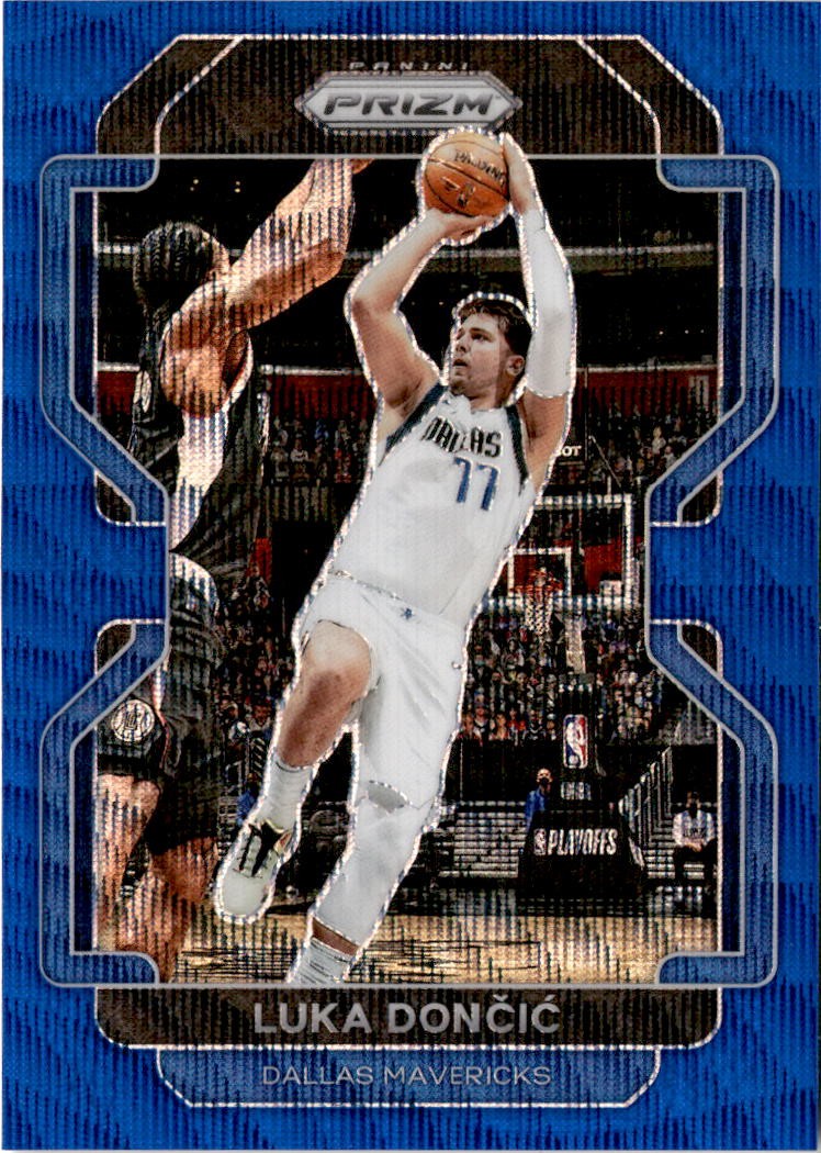2021-22 Panini Prizm #223 Luka Doncic Blue Wave Dallas Mavericks