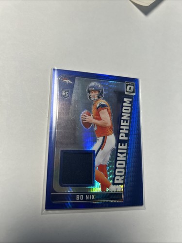 2024 Panini Donruss Optic - Rookie Phenom Bo Nix #RPB-BNX Blue Hyper Prizm