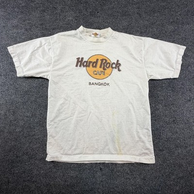 Hard Rock Cafe Bangkok Shirt Mens XL White Logo Tourist Souvenir Tee Thailand