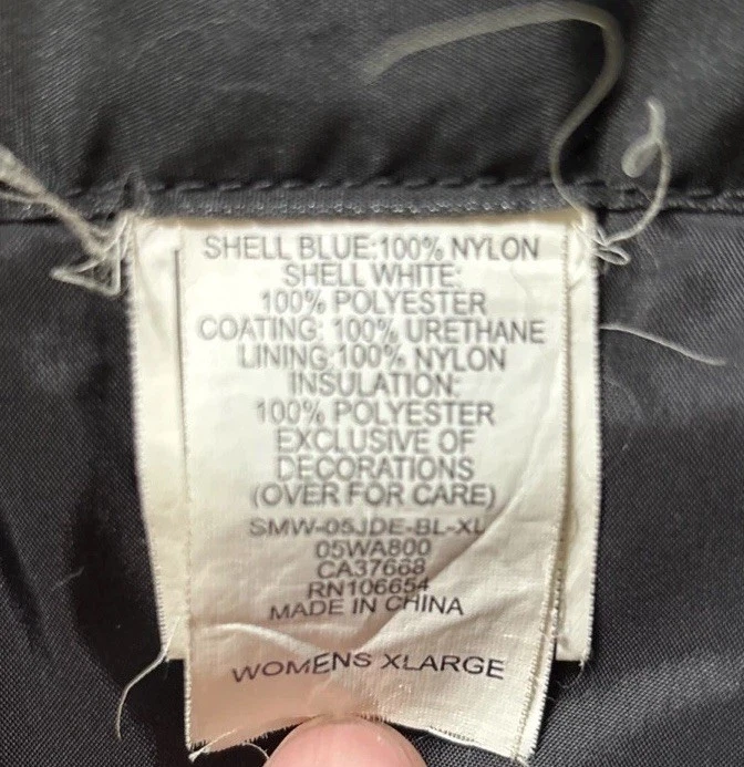 Chaqueta de moto de nieve Yamaha XL azul/blanco para mujer Foto 4 de 4