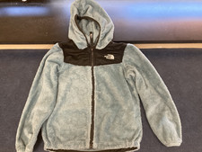 THE NORTH FACE Girl's Fleece Full Zip Hoodie Light Blue Size 5 Toddler