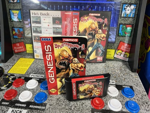1993 Sega Genesis Splatterhouse 3 Complete CIB w/ Manual - Clamshell No Tab - VG