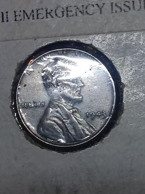1943 WW11 Emergency Issue  With Traces Of Copper On Edges. Magnetic.No Mintmark