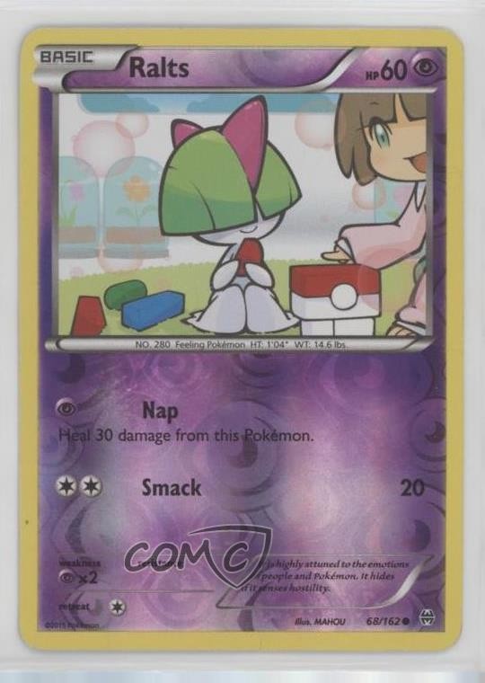 Ralts Reverse Foil Pokémon XY BREAKthrough #68
