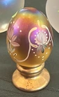 Fenton Pedestal Egg Autumn Gold Carnival Flower  very beautiful 1504/2500