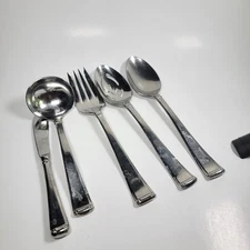 Gorham Stainless Flatware COLUMN FROSTED -  5pc Serving Set