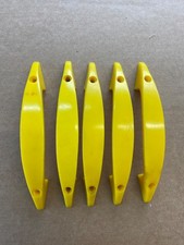 Hemo Vintage Plastic Cupboard Drawer Pull Handles, Set of 5 Yellow