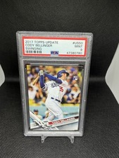 Cody Bellinger 2017 Topps Update Series Batting RC #US50 PSA 9 Dodgers