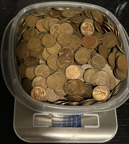 1909-1958 Lincoln Wheat Cent Penny 1000ct Bulk Lot PDS Mint Marks