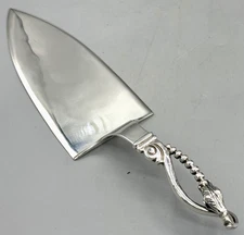 SANBORNS Mexico Solid Sterling SQUASH bBLOSSOM Silver Pie Server Heavy 6 Ozt