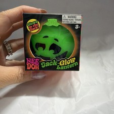 Jack Glow Lantern Rare Schylling NeeDoh Glow In Dark Green Nee Doh NEW