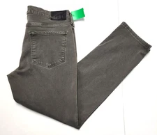 PAIGE Lennox JEANS Smokey Green Pants Men 33x28 Rayon Cotton Blend Slim Fit 33