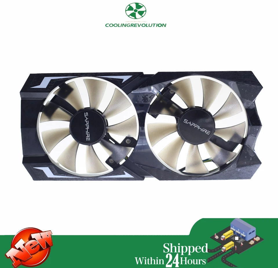 Graphics card fan and shroud for Sapphire RADEON RX 460 OC VIDEO CARD GA91B2H - Image 2 of 2