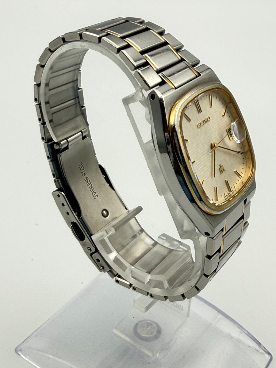 SEIKO Majesta 5S42-5A00 Vintage Quartz White Dial Watch Date Japan