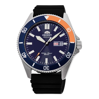 Automatic Wristwatch ORIENT KANNO RA-AA0916L39B Silicone Black Blue Sub 200mt