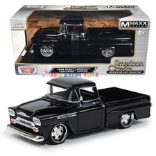1958 Chevy Apache Fleetside Pickup Lowrider Black 124 Diecast Motormax 79311 1958 Chevy Apache Fleetside Pickup Lowrider Black 124 Diecast Motormax 79311