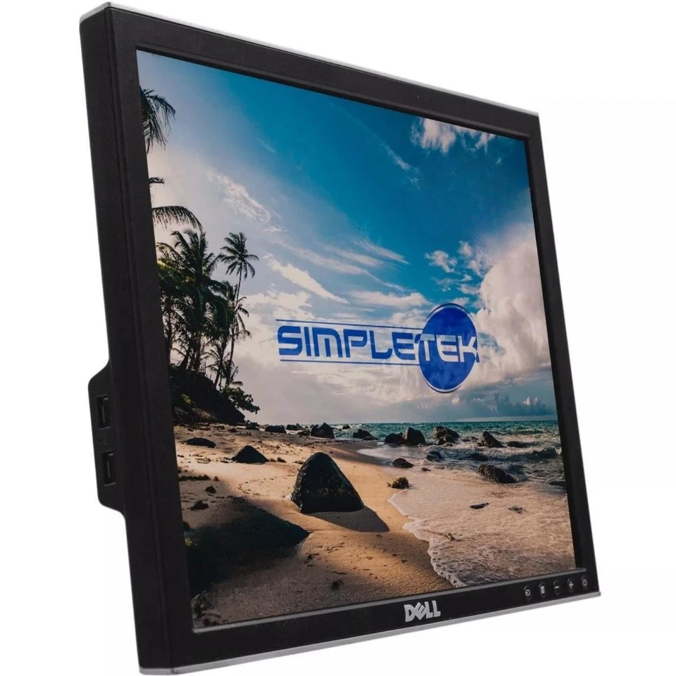 Dell 1707FPt Monitor 17 " Plated LCD Dell 4:3 Square PC Computer DVR PC - Image 3 of 4