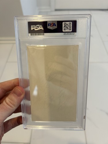 Enos Slaughter Signed Index Card PSA Encapsulated Autograph Yankees Auto - Picture 2 of 3