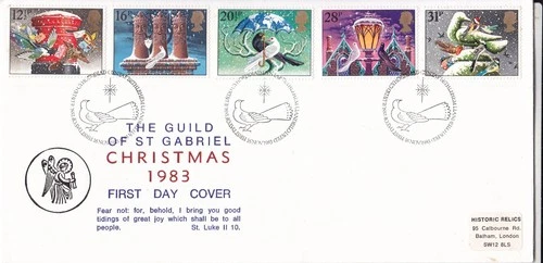GB 1983 Guild of St Gabriel Christmas FDC Special cancel typed VGC