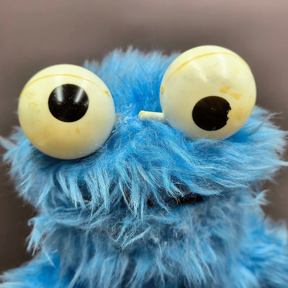 Vintage Knickerbocker Talking Cookie Monster Stuffed Animal Sesame Street 12" - Image 2 of 4