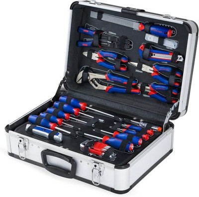 WORKPRO 119-teiliger Werkzeugkoffer gefüllt Aluminum Haushalt Werkzeugkiste