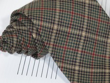 Pendleton Wool Tie Olive Brown Nova Check Plaid Made in USA 57 x 3 7/8