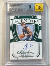 Pau Gasol BGS 9 10 2023 Flawless /5 Emerald Legendary Scripts Auto Pop 1 Highest