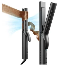 TYMO Airflow 2 In 1 Hair Curler & Straightener Ceramic (Black) 1.25 New Open Box