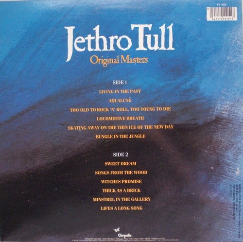 JETHRO TULL - ORIGINAL MASTERS - BRAND NEW - SEALED - LP VINYL - 1985 RCA CLUB - Picture 2 of 2