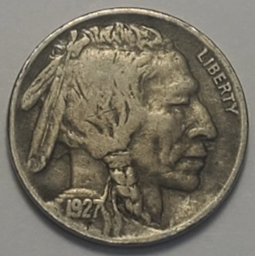 #5 Nicer Low Mintage very fine++ 1927 D Buffalo Head Nickel