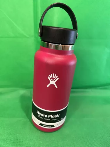 Hydro Flask, Water Bottle 32 oz Wide Mouth SNAPPER FREE SHIPPING