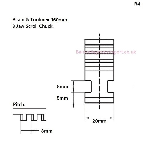 One Set - Hard External Jaws for Bison & Toolmex for 160mm Scroll Chuck. 6 inch - Picture 2 of 10
