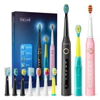 3 Pack Sonic Electric Toothbrush Rechargeable 10 Brush Heads 5 Modes Smart Timer