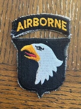 Vietnam Era US Army 101st Airborne Division Cut Edge Tab & Patch