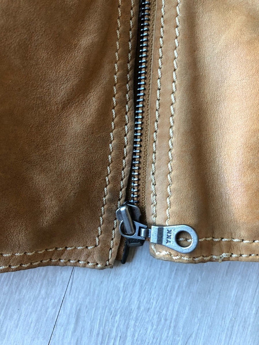 Angelo Litrico C&A Vintage leather Jacket Tan/ Brown Small Angelo Litrico C&A Vintage leather Jacket Tan/ Brown Small