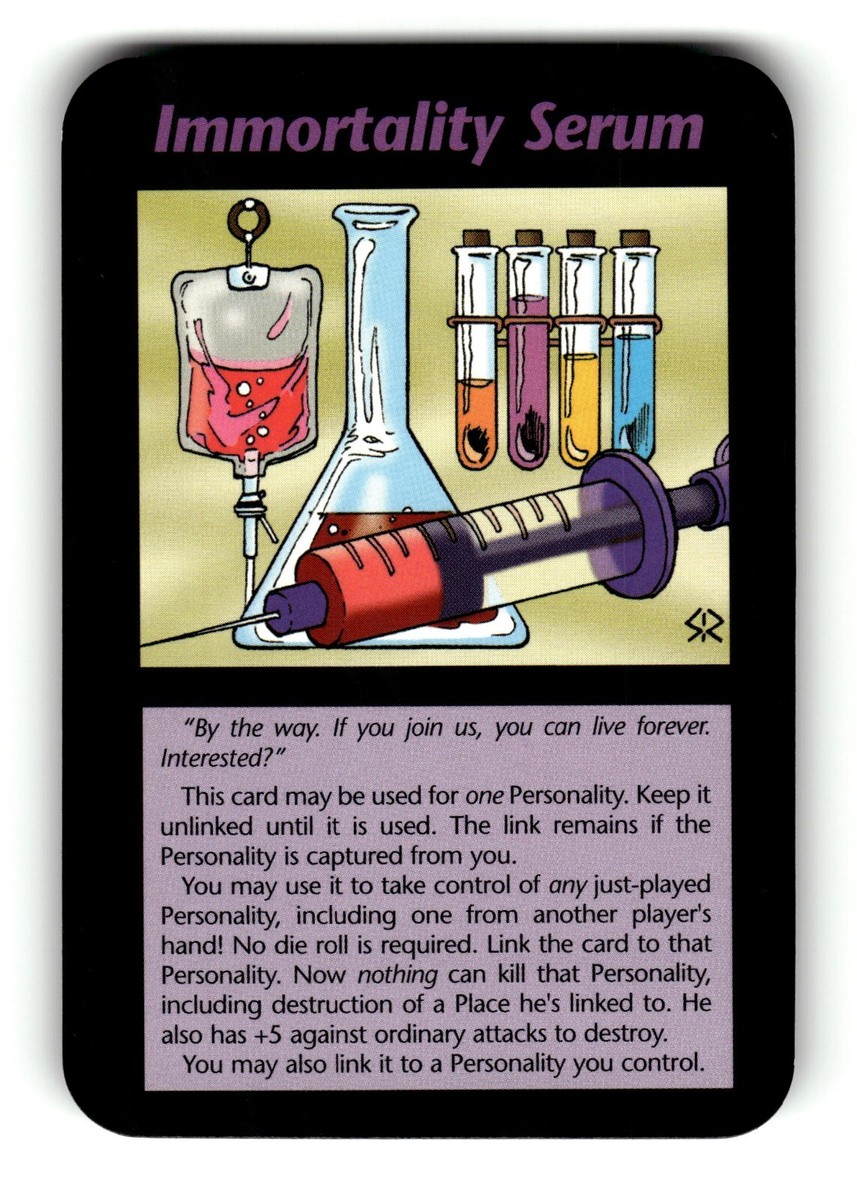 Immortality Serum Card Base Set INWO Illuminati New World